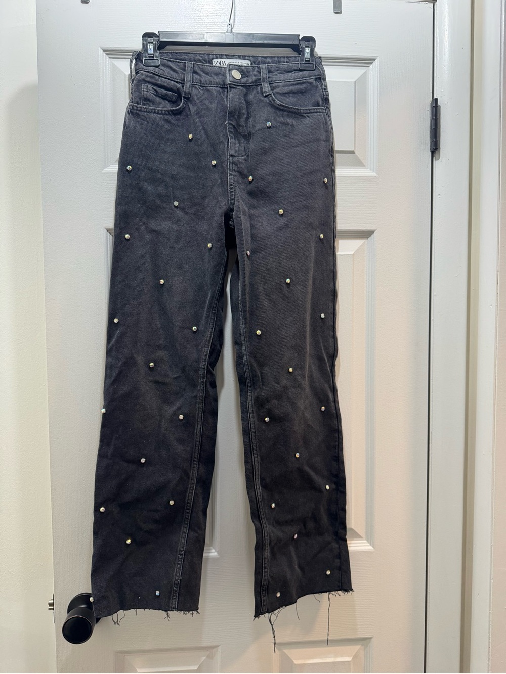 ZARA Black Rhinestone Women's Jeans